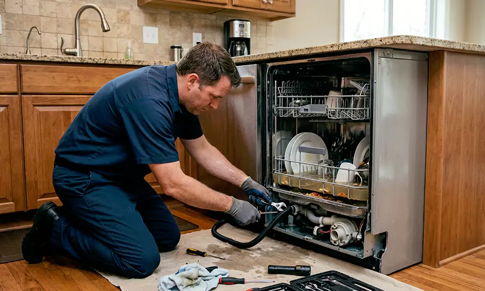Dishwasher Not Draining Repair in West Springfield, MA