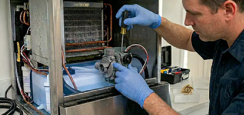 Commercial Ice Maker Water Pump Repair in West Springfield