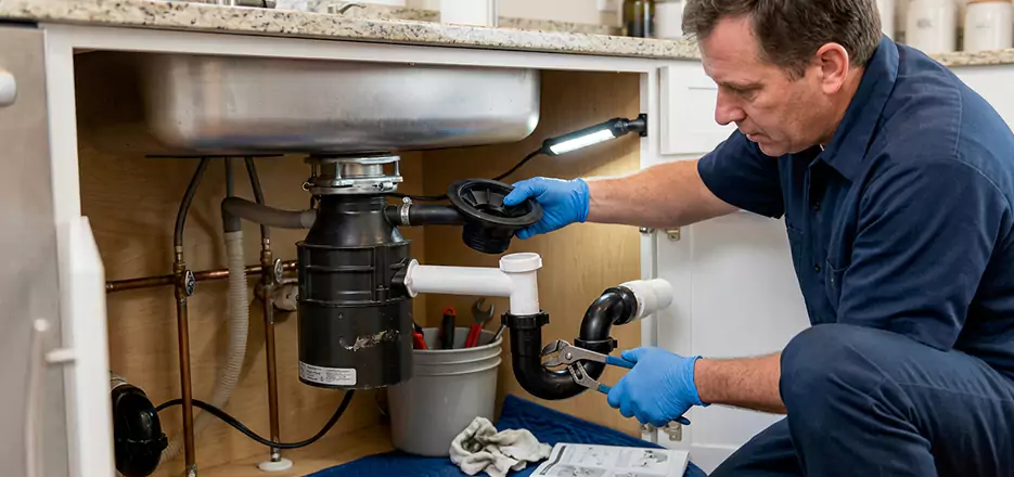 Garbage Disposal Splash Guard and Trap Installation in West Springfield